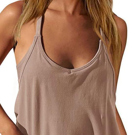 Women Athletic Dress Spaghetti Strap Sleeveless Scoop Neck Mini Romper Dress with Built-in Shorts Summer Tennis Workout Active Outfits Beach Vacation