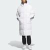 Adidas Originals FW23 Long Puffer Coat with Classic Stripes Men Outerwear White IU4832