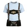 Men's Oktoberfest Vintage Print Short Sleeve T-Shirt Relaxed Fit Summer