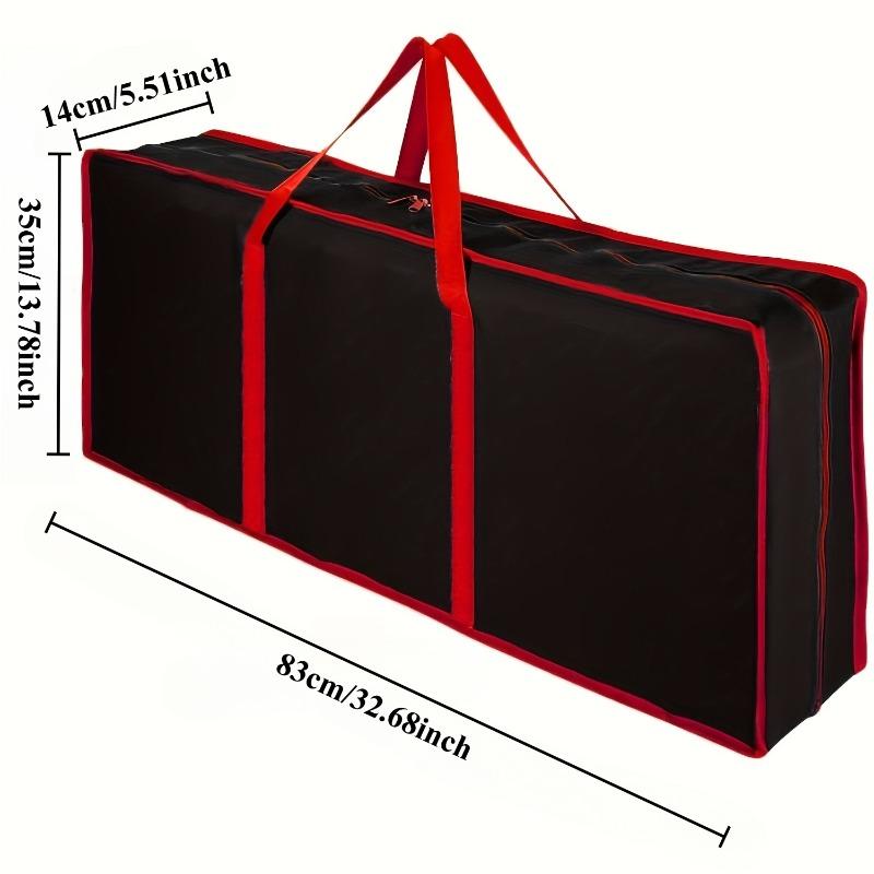 1pc Large Capacity Christmas Wrapping Paper Storage Bag - Gift Wrap Organizer for Bows, Ribbons & Rolls, Under-Bed Craft Drawer
