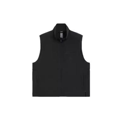Li Ning X Jackie Chan Collaboration Kung Fu Series Solid Color Stand Collar Zipper Vest Women Vest Black AMDS027-2
