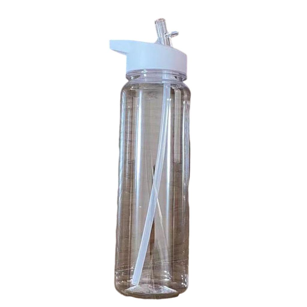 700ml Large Capacity Sports Drink Bottles Clear Plastic Sports Bottles Portable Water Cup with Handle and Straw