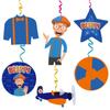 Birthday Party Blippi Supplies Paper Cups Plates Banner Straw Kids Balloon Decor