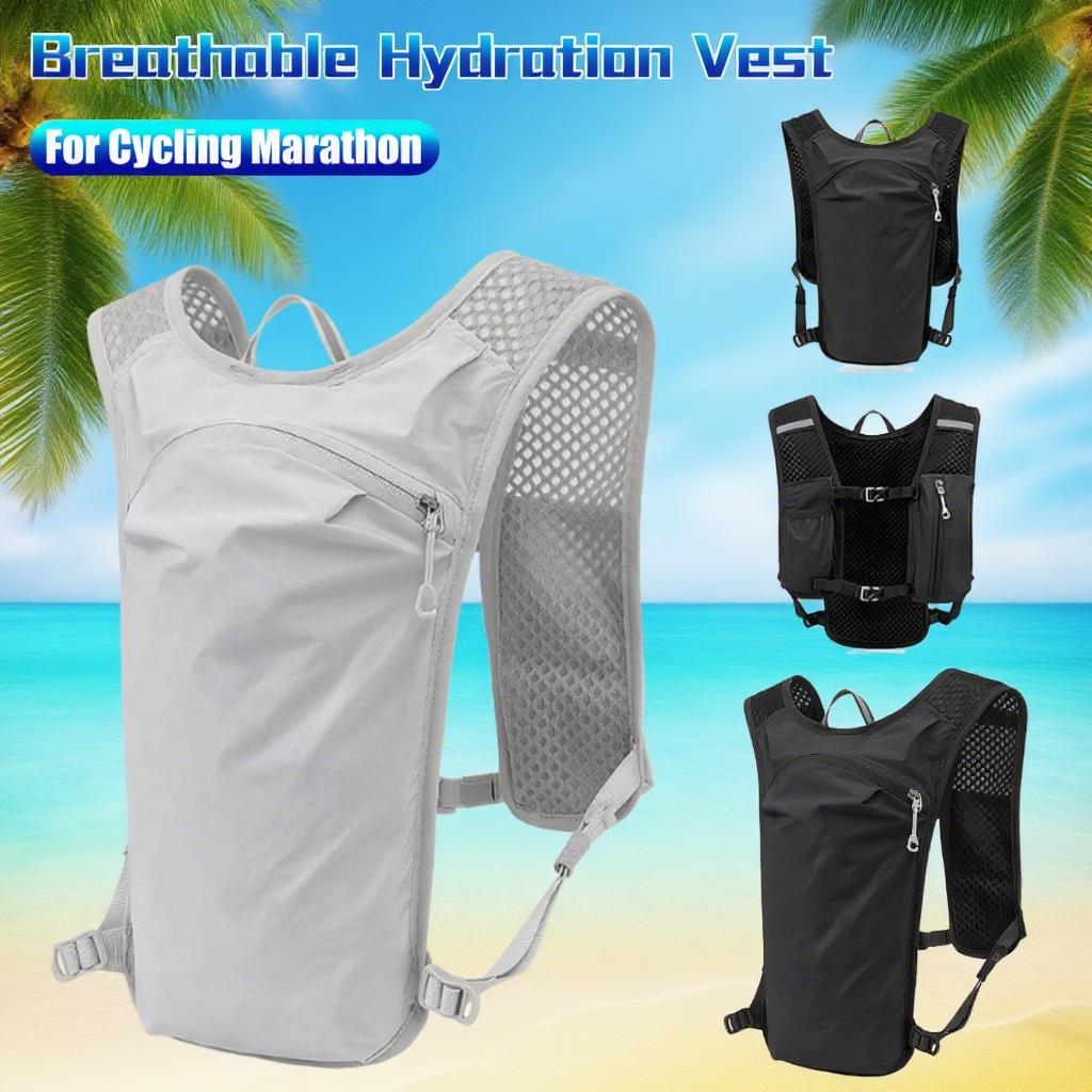 Atmungsaktive Lauf-Trinkweste Leichter Sportrucksack Mehrere Taschen Radfahren Wasserrucksack Nylonrucksack zum Klettern
