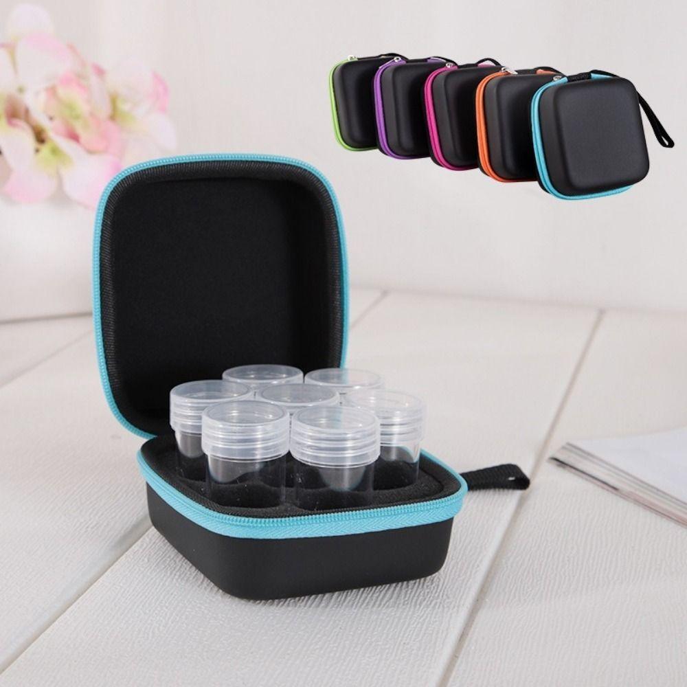 EVA 7 Bottles Storage Case Dust-proof Roller Bottle Holder Perfume Box Storage Case  for Home