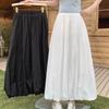 Women's Designer Chiffon High-Waist A-Line Bloom Puffy Skirt - Korean Retro Style for Summer - Versatile Slim-Fit Elegant Look