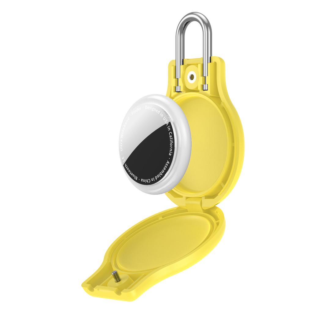 CP69 For Apple AirTag Anti-lost Tracker Waterproof Case Shockproof Metal Cover with Safety Lock