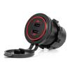 Car Charger with USB Sockets, Waterproof, 2x USB-C, 12V, 24V, AMIO-04223