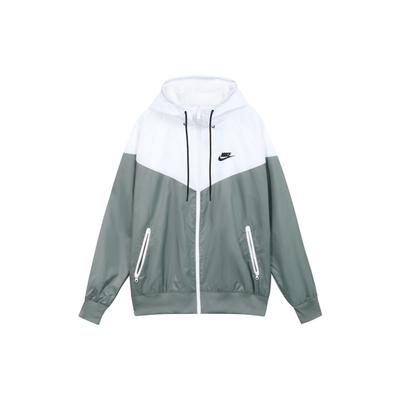 Vêtements de sport Windrunner Veste tissée à capuche d'entraînement Homme Vêtements d'extérieur Gris Blanc DA0002-084