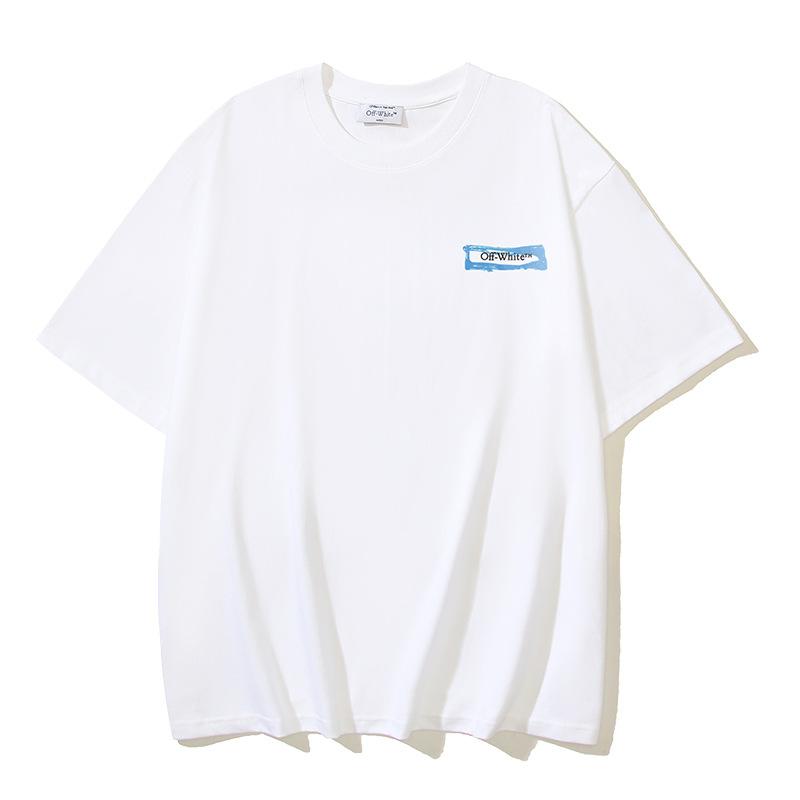 Off-White 2026 Summer New Letter Graffiti Arrow Pattern Printed Short Sleeved T-shirt for Men and Women