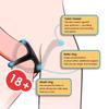 USK-C10 Three-Pronged Silicone Cock Ring for Couples, Restraint Ring, Adult Erotic Toy