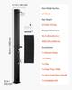 35L Solar Heated Shower, 195cm Showerhead Height Outdoor Shower, with Foot Faucet & Soap Box Rack, Hot & Cold Water Adjustment, Freestanding for