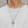 Popular new cross pendant necklace high quality fashion retro hip hop necklace long sweater chain