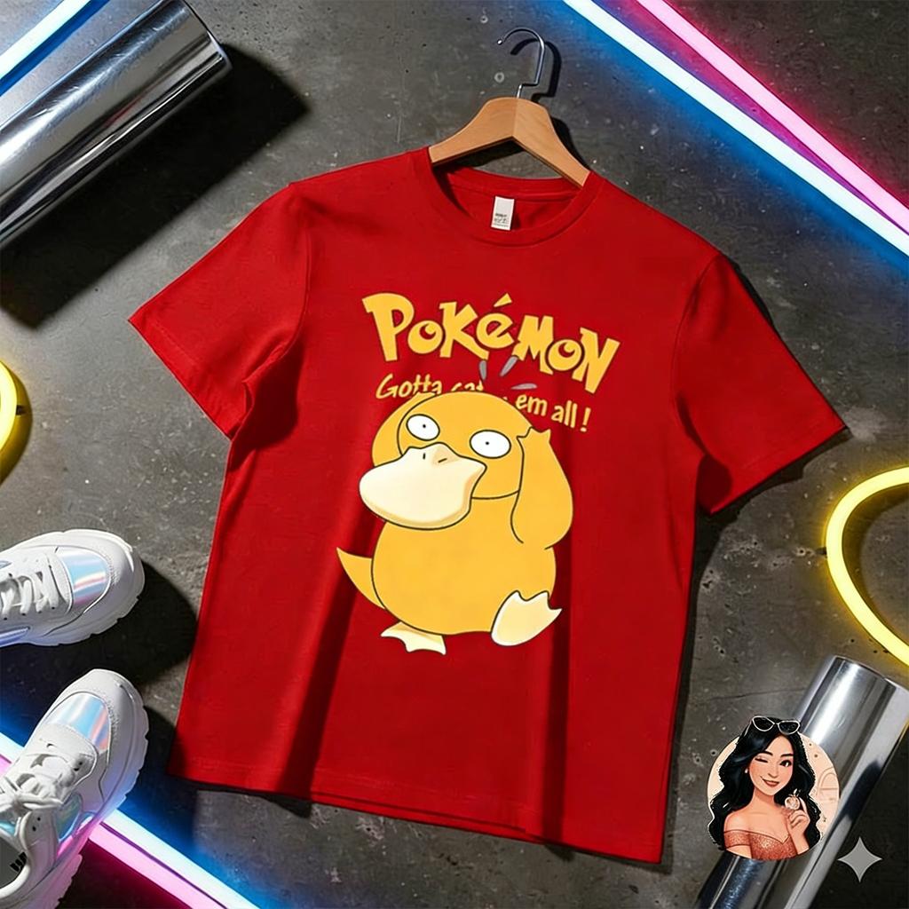 Psyduck Graphic T Shirt Unisex Women Y2k Pokemon Anime Short Sleeve Tee Summer 2026 Streetwear Casual Parentchild Tops