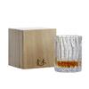 Japanese Edo Crystal Kinoshin Whiskey Glass Aoki Whisky Cup Old Fashioned Hammer Bark Pattern Wineglass Carving Brandy Snifters
