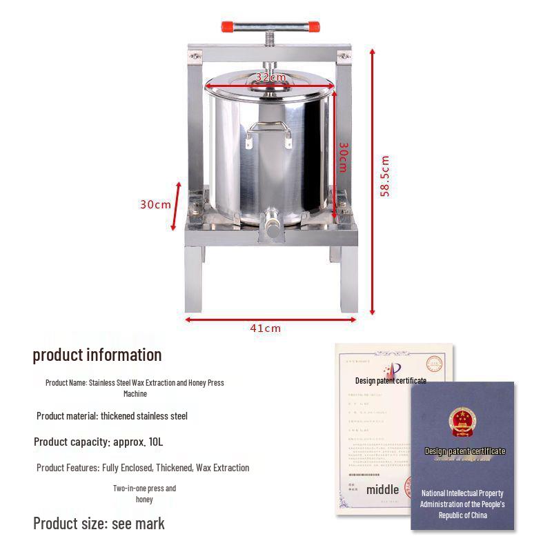 Spremiagrumi Estrattore Manuale in Acciaio Inossidabile per Miele e Vino