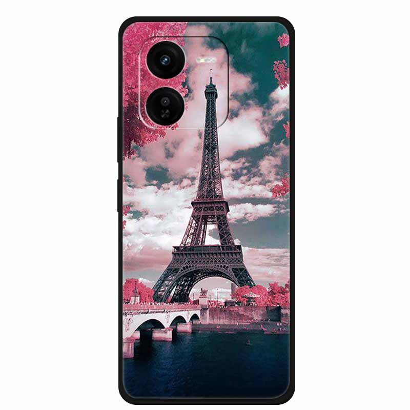 For iQOO Z9x Z9 Turbo 5G Case Luxury Fashion Soft Silicone Phone Case For iQOO Z9 Turbo 5G Cover Shockproof TPU Protector Capa
