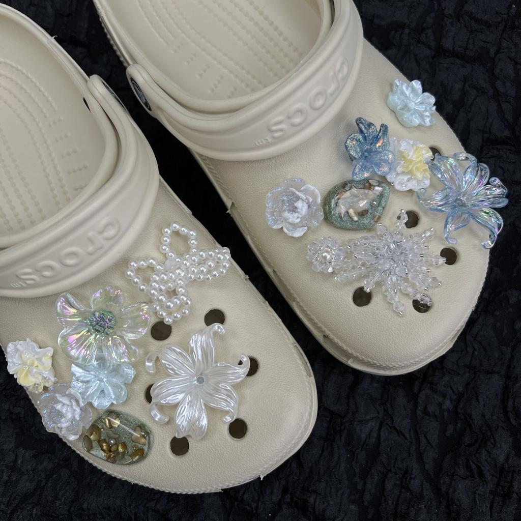 Decorațiune pantof peșteră, Floare pantof, Cataramă pantof, Decorațiune superioară floare, Detașabilă, Cataramă pantof DIY, Accesorii noi