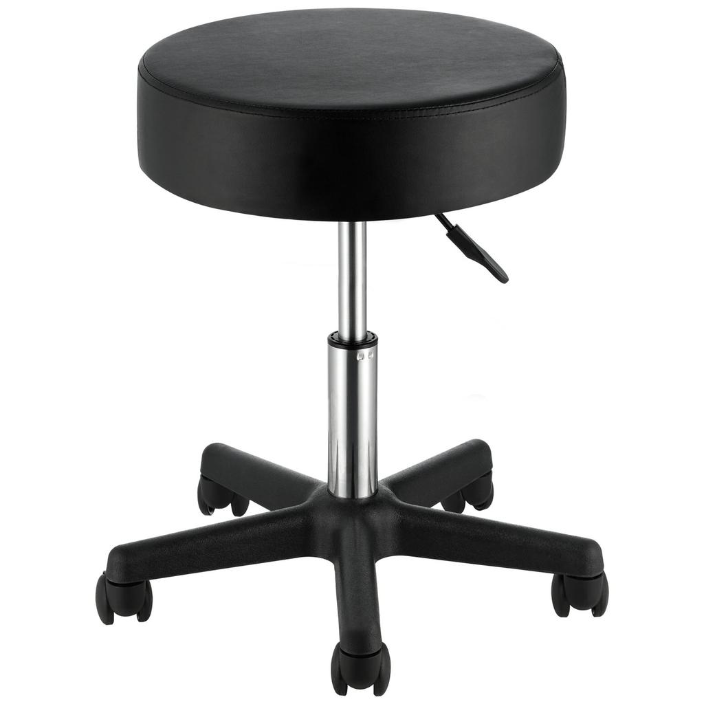 Rolling Stools with Wheels, 400 LBS Weight Capacity Adjustable Height Stool with Ultra-Thick Seat Cushion, Swivel Stools Chair for Salon, Bar, Home,