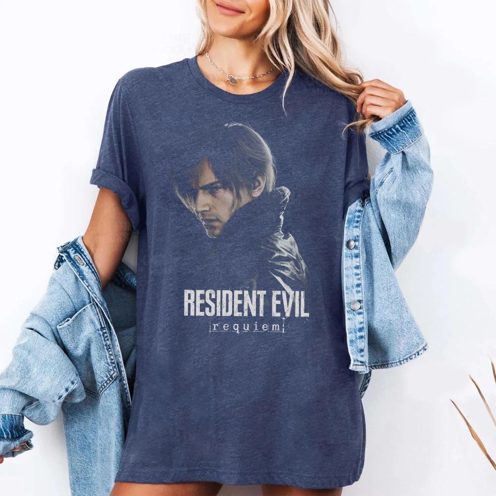 Leon Kennedy Resident Evil Requiem Shirt Grace Ashcroft Biohazard T-Shirt Kurzarm Herren Damen für Frühling und Sommer Unisex