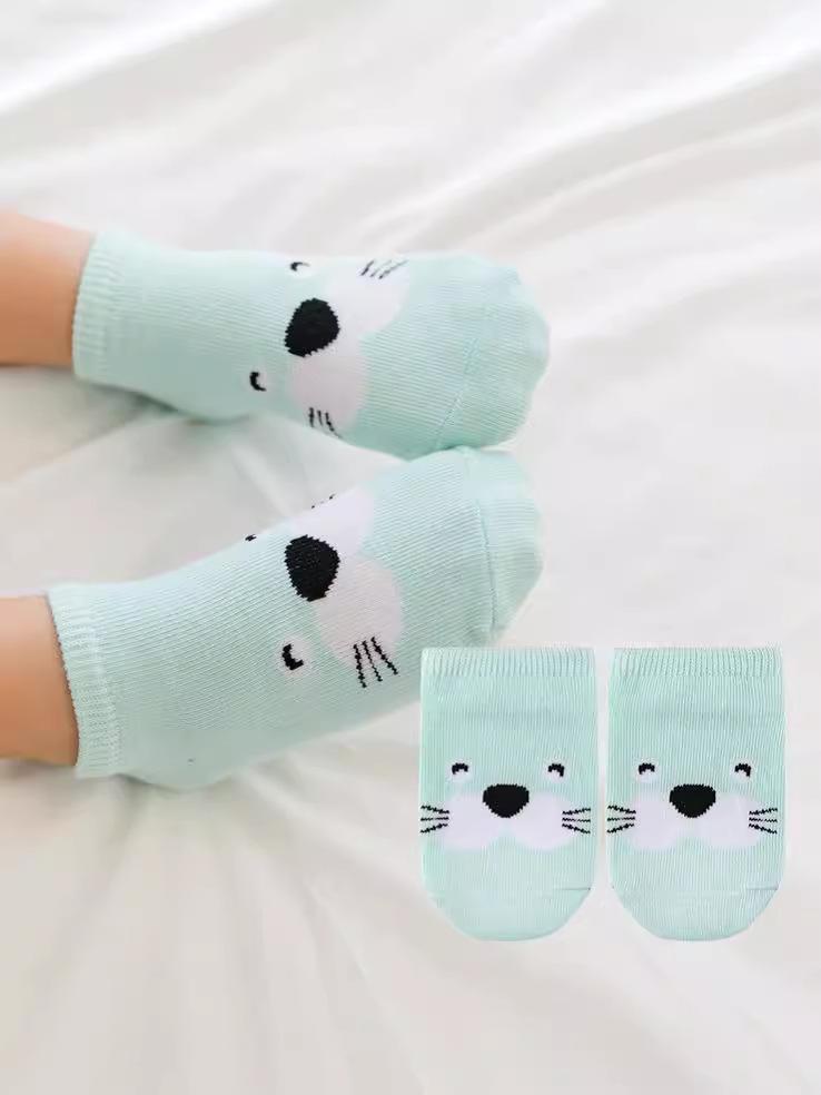 Three-Dimensional Cartoon Boat Socks: Non-Slip Polyester Cotton for Newborns