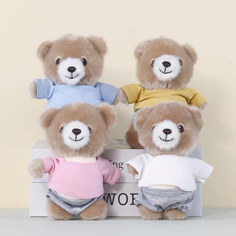 Plush Bear Keychain Cute Cartoon Stuffed Toy For Kids And Adults