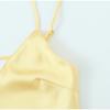 LYRIA Yellow Elegant Stain Women's Sling Dress Sexy Backless Sleeveless V Neck High Waist Evening Gown Summer Chic Lady Partywear 2025