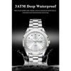 POEDAGAR Luxury Men Wristwatch Waterproof Luminous Week Date Casual Clock Stainless Steel Quartz Fashion Watches Reloj