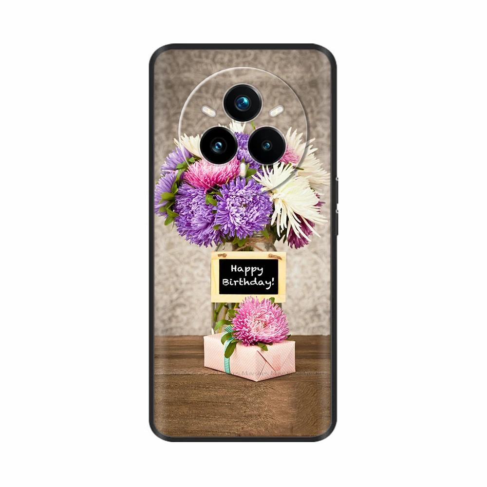Für Realme 14 Pro Plus Hülle Rückseite Girly Mode Herz Blume Malerei Weiche TPU Hülle Fundas Für Oppo Realme 14 Pro+ Hüllen