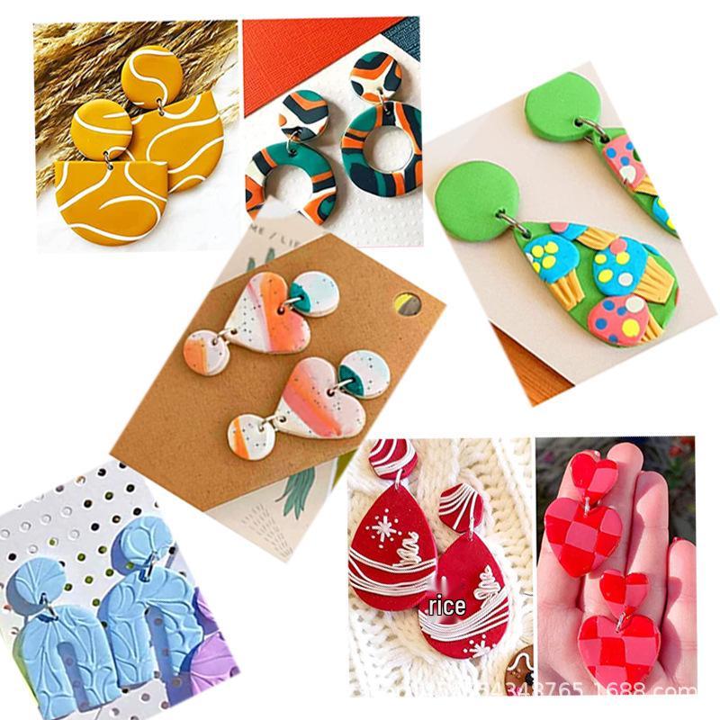 Set di 33 Stampi per Orecchini in Acciaio Inossidabile per Ornamenti in Argilla Fai-da-Te e Figure Creative.