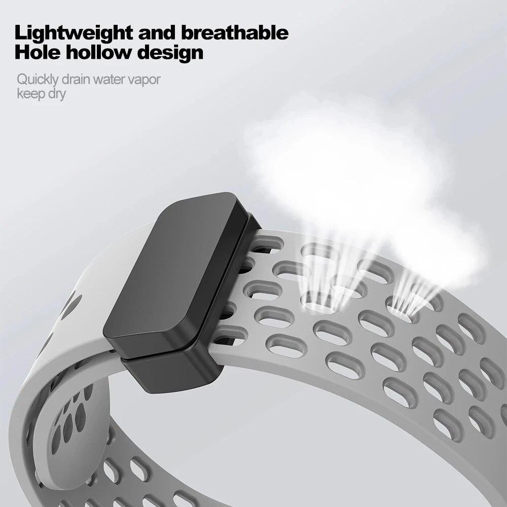 22mm 20mm Pustende silikonreim for Samsung Galaxy Watch 7 4 5 6 S3 Active Magnetisk bånd Huawei GT 3 4 Amazfit Bip armbånd