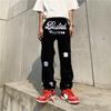 Männer Y2K Kleidung Neue Mode Brief Stickerei Baggy Männer Hip Hop Jeans Gerade Casual Schwarz Denim Hosen Hosen Für männer Streetwear