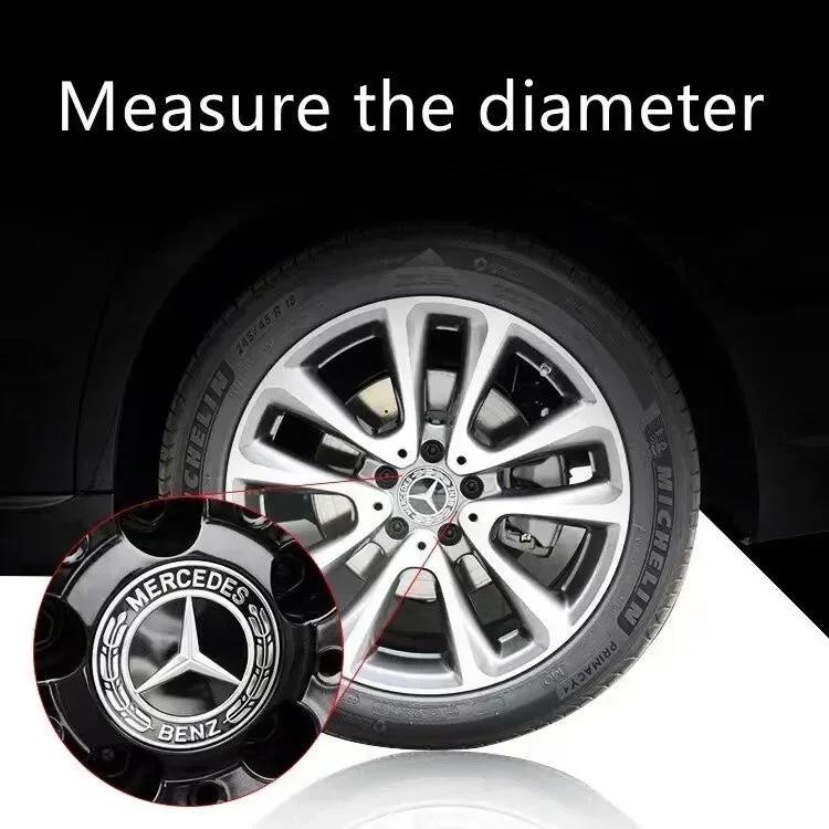 4 Pieces/Set 75mm For Mercedes Benz AMG W203 W206 W220 W205 W211 W212 Car Wheel Center Hub Caps Benz Emblem Tire Rim Covers ED3