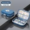 7-Compartment Sealed Medicine Box Counting Pill Box Waterproof Moisture-Proof Portable for Business Trips Medication Carrying