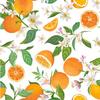 Peel and Stick Orange Fruit Wallpaper Kitchen Decor Floral Leaves Self-Adhesive Contact Paper