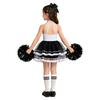 Girls Cheerleading Outfit Sleeveless Halter Sparkling Sequins Backless Tulle Tutu Dress Flower Balls Headwear Socks Set