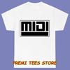 MIDI Musical Instrument Digital Interface Men's White T-shirt Size S-3XL