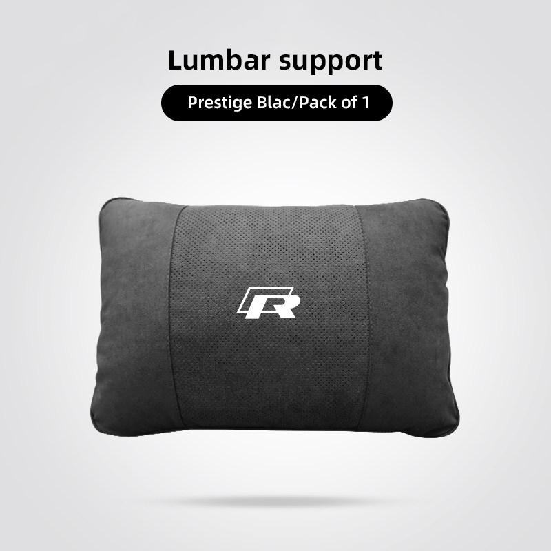 Car Suede Headrest Seat Neck Pillow Head Support For VW Tiguan Arteon Taigo Caddy CC e-up Golf Polo Passat Jetta Amarok Hub Cap
