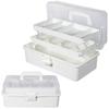 Large-capacity 3-tier Toolbox, Storage Box, Semi-transparent, 180-degree Opening, Internal Interlocking, Handle, Multi-functional Storage Box,