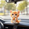 Acrylic Cat Keychain Cute Cartoon Kitten Hanging Ornaments Fashion Cat Pendant  Daily Carry