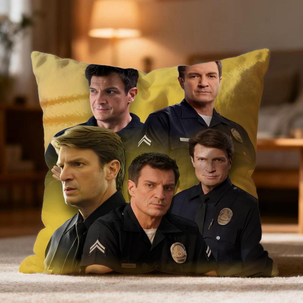 Popular T-TThe Rookie Cushion Cover Soft Washable Pillow Case Multi-Scene for Couch Bed Travel Office Use