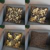 2D Golden Cats And Branches Pillow Cover Pattern Cushion Cover Suitable For Sofa Bedroom Car Pillow Cover
