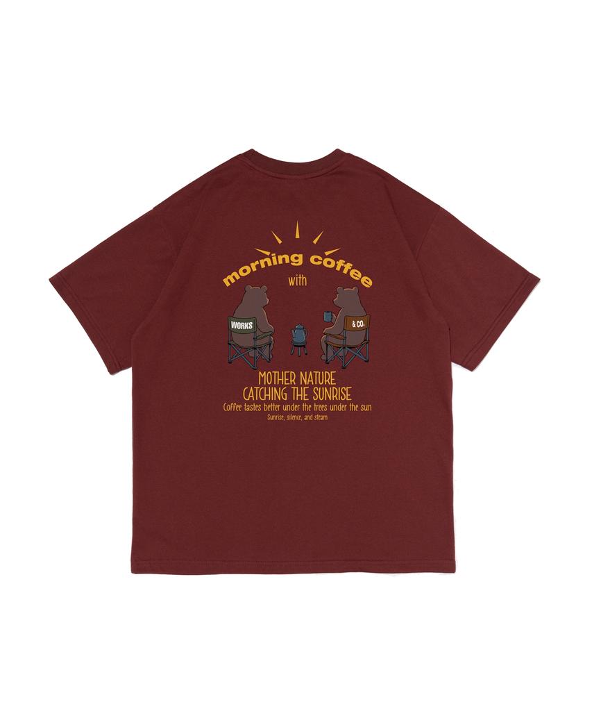Wogseuaenko Bears & Camp Short Sleeve T-Shirt (Wine)