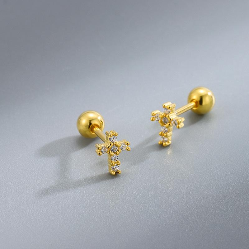 Neue Mode Herz Ohrstecker für Damen Hypoallergen Schraubverschluss Knorpel Helix Ohrring Mädchen Piercing Zubehör Schmuck Geschenke