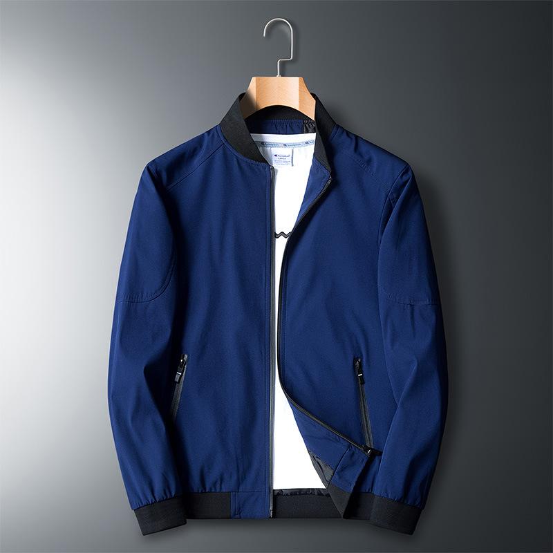 Jacka utan huva Herr Vår och Höst Stor Storlek Herr Casual Ståkrage Jacka