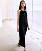 Rank 5 [Nelli] Satin One-Piece [Nelli] Satin Halterneck Dress_Black