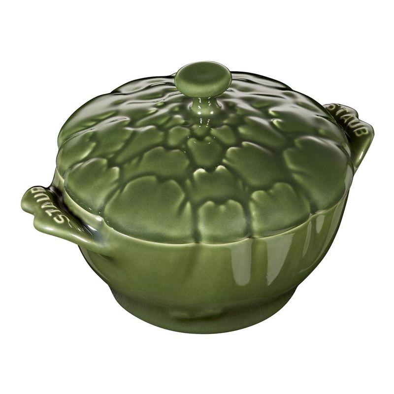 Staub Ceramic Cocotte Artichoke 13cm (Basil Green)
