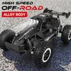 2.4Ghz 20km/h RC Off Road Car 2WD Remote Control Vehicle with LED Headlight Independent Shock Absorber for Children's Racing Toy