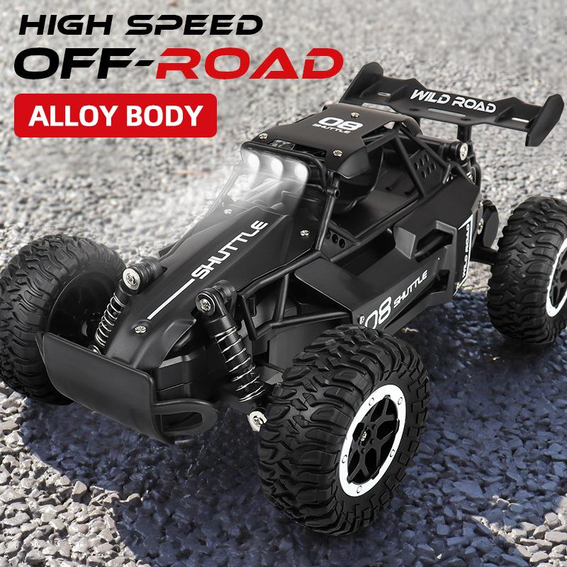 2.4Ghz 20km/h RC Off Road Car 2WD Remote Control Vehicle with LED Headlight Independent Shock Absorber for Children's Racing Toy