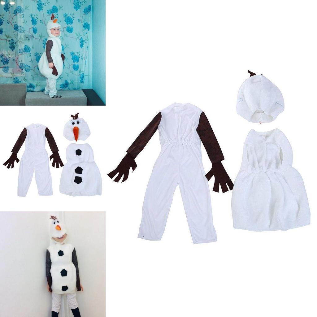 Enchanting Frozen Snowman Olaf Cosplay Costume For Kids Halloween Fancy Dress Up